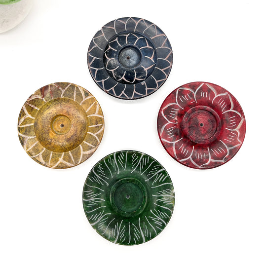 Round Stone Incense Holder
