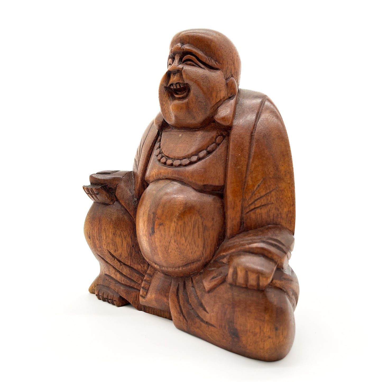 Happy Buddha Wood Statue