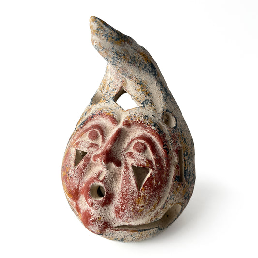 Mexican Terracotta Face Luminary