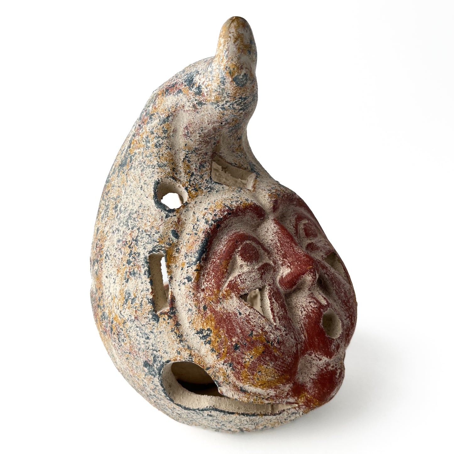 Mexican Terracotta Face Luminary