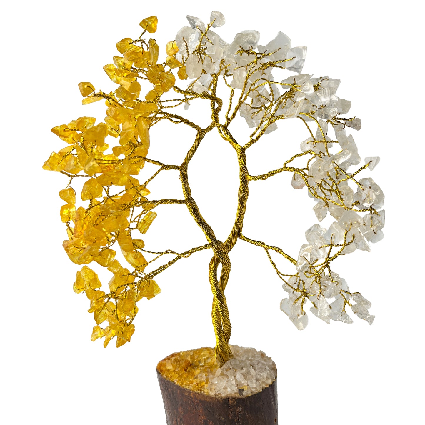 Clear Quartz and Citrine Crystal Tree