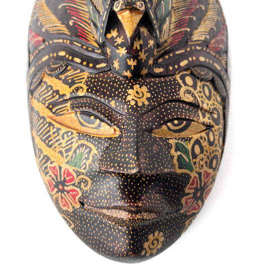Indonesian Hand Carved Wooden Wall Mask