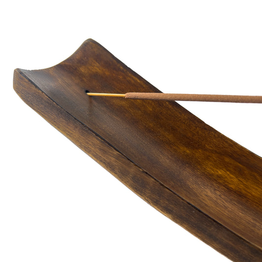 Curved Wooden Incense Holder