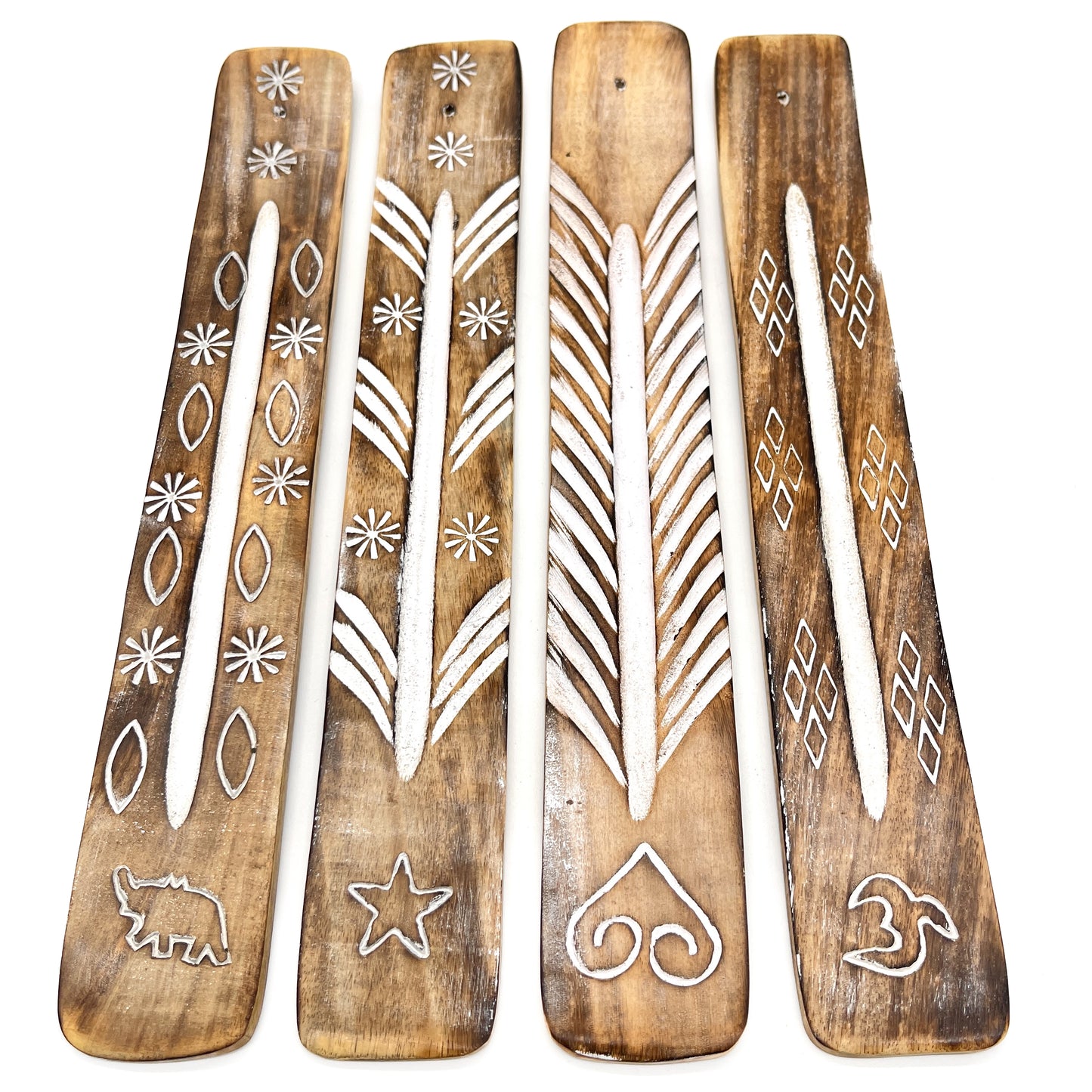 Wood Carved Incense Holder