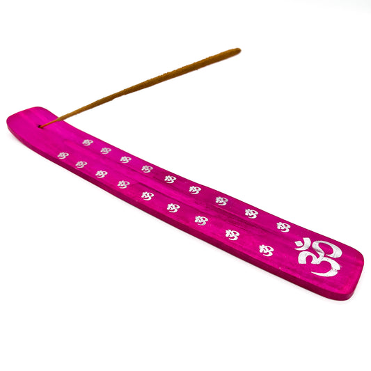 OM Wood Incense Holder