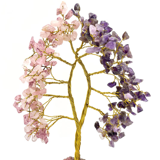 Crystal Tree - Amethyst & Rose Quartz