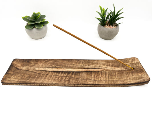 Wood Incense Holder Plain Wide