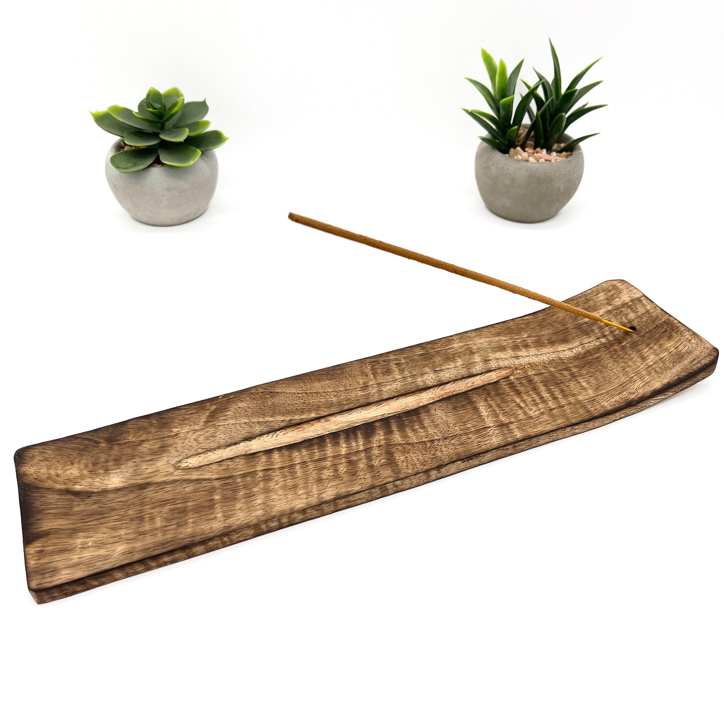 Wood Incense Holder Plain Wide