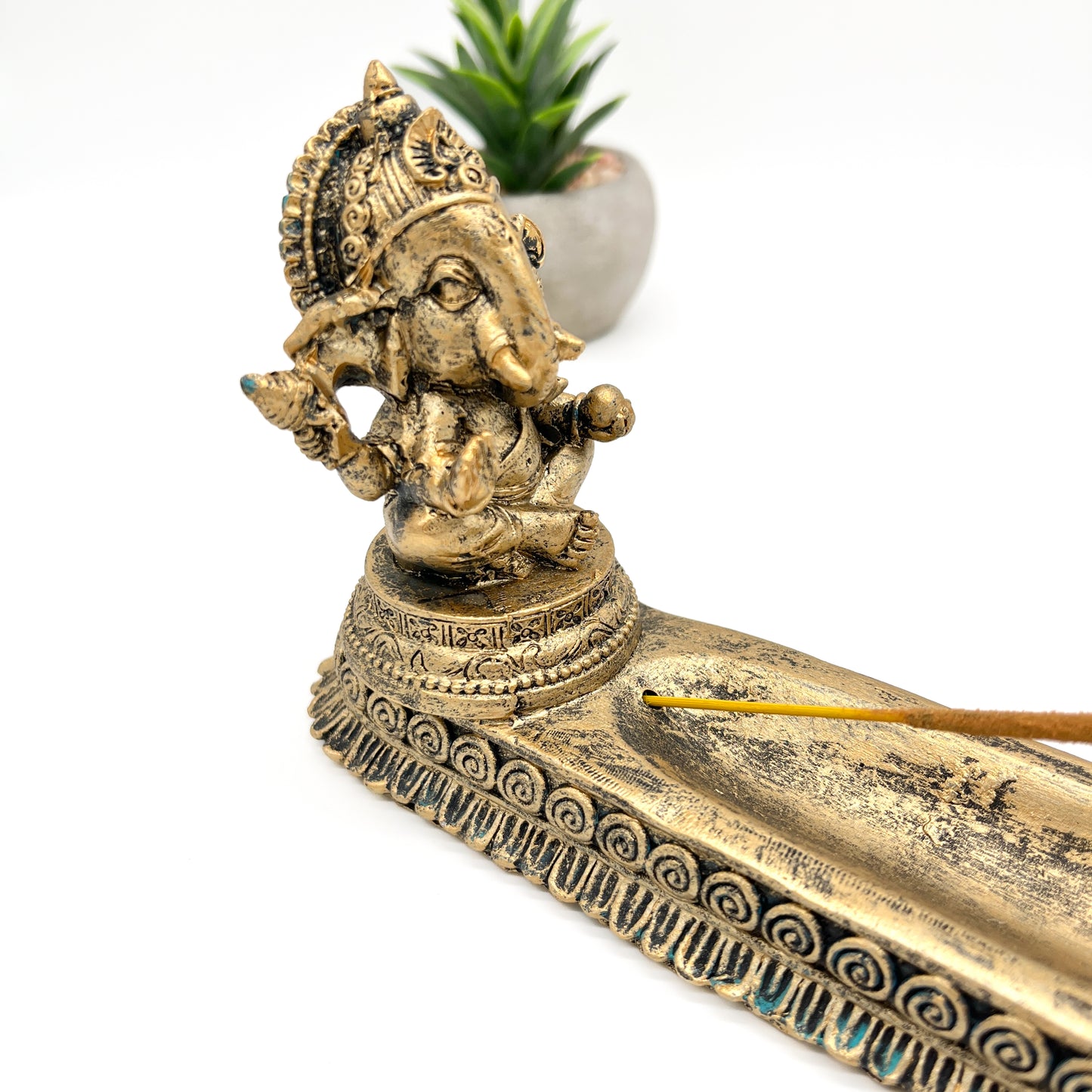 Ganesh Gold Incense Holder