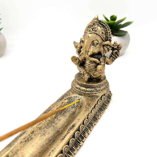Ganesh Gold Incense Holder