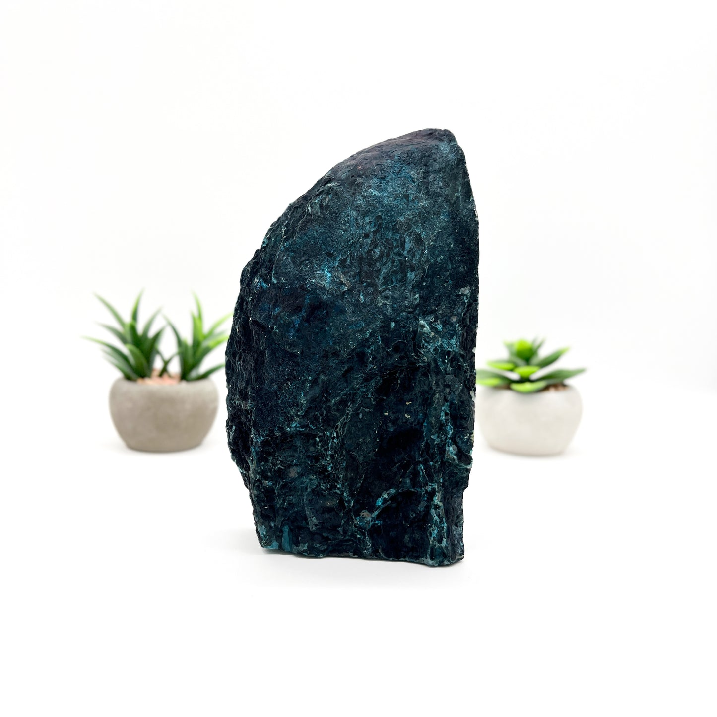 Blue Agate Crystal Bookends