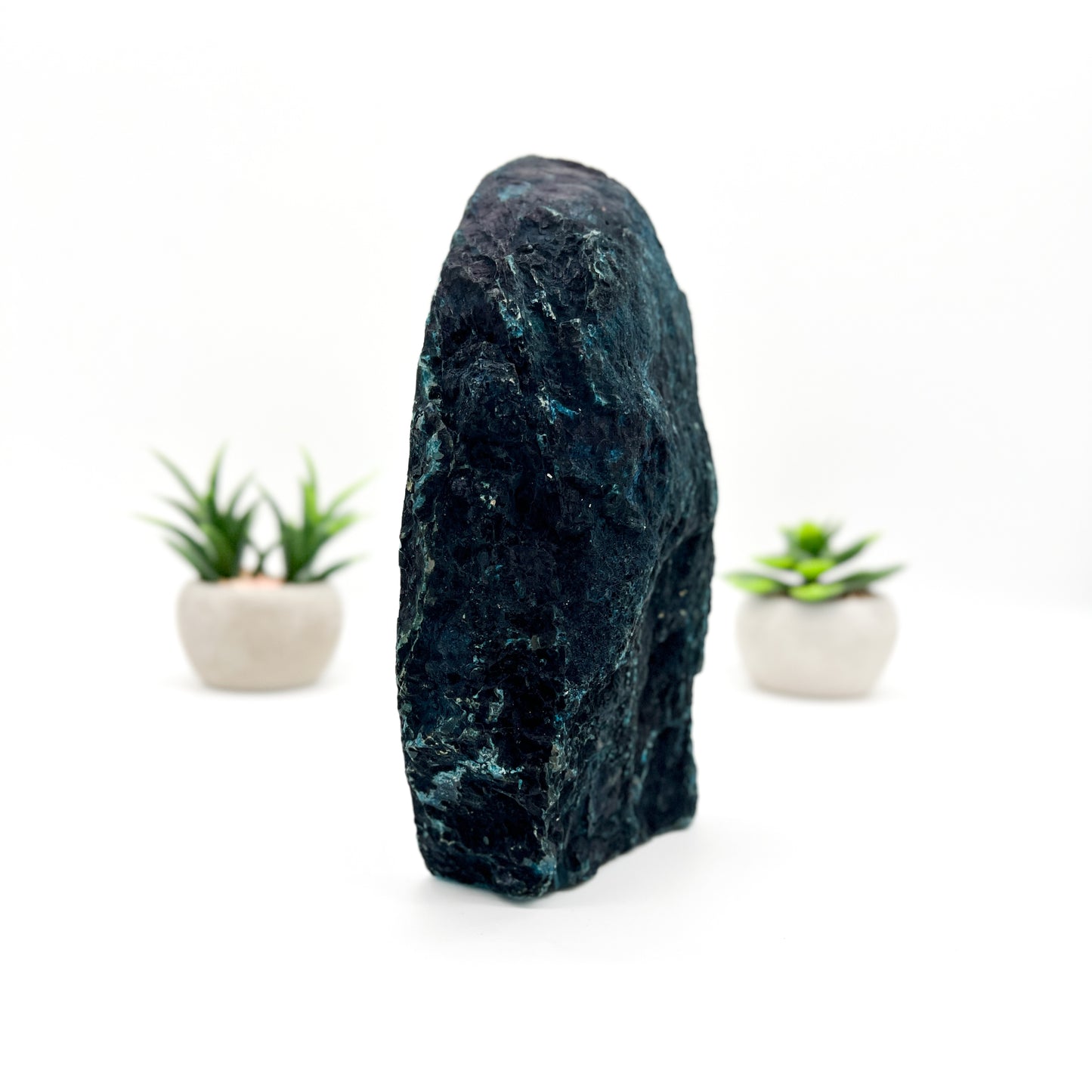 Blue Agate Crystal Bookends