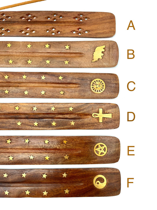 Wood Carved Incense Holder