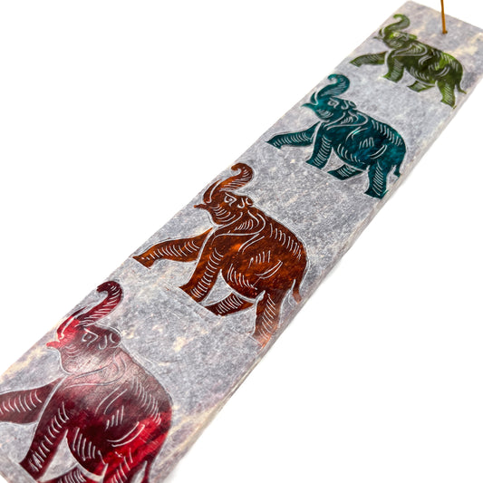 Stone Elephant Incense Holder