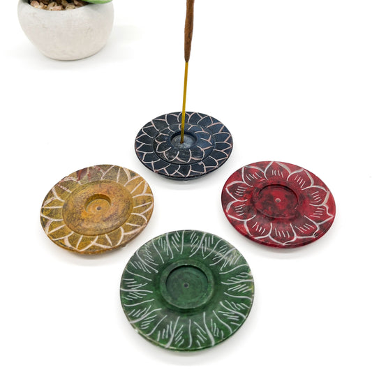 Round Stone Incense Holder