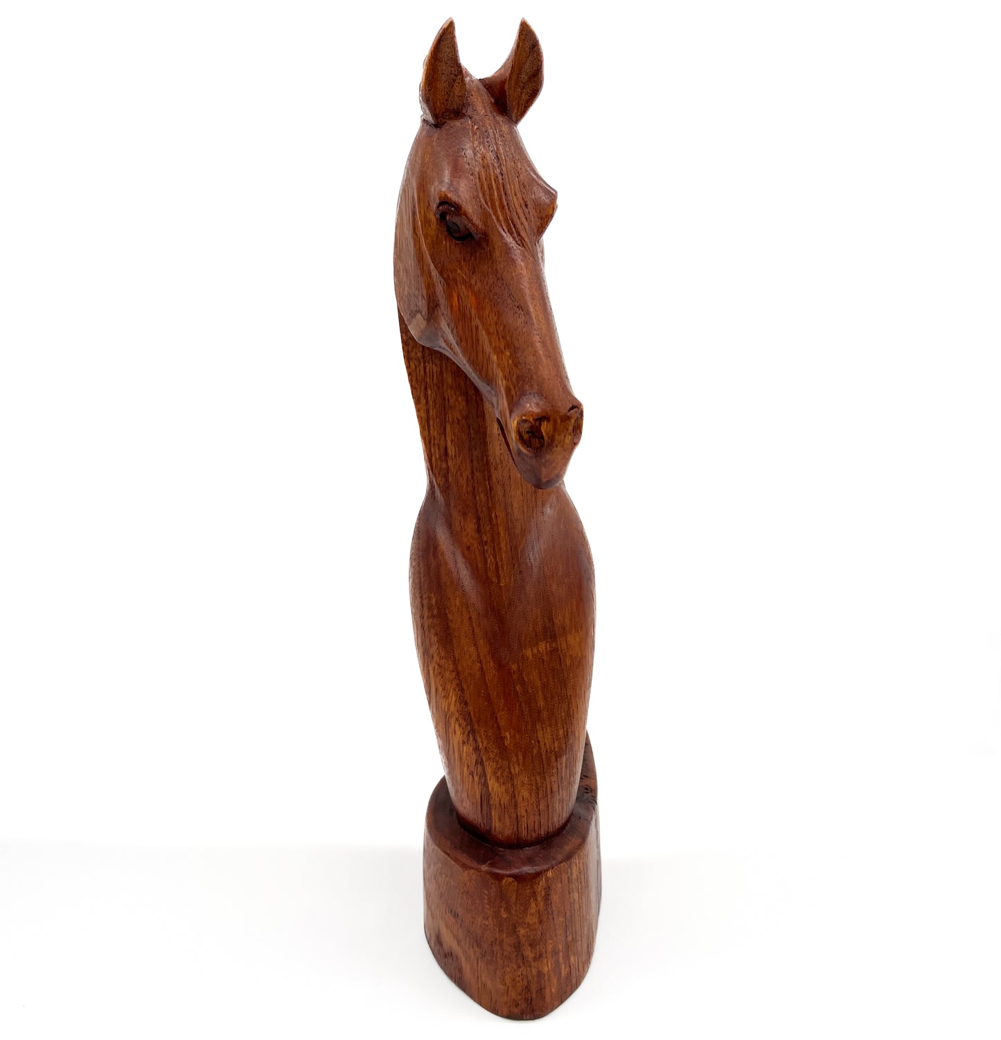Horse Head Wood Statue