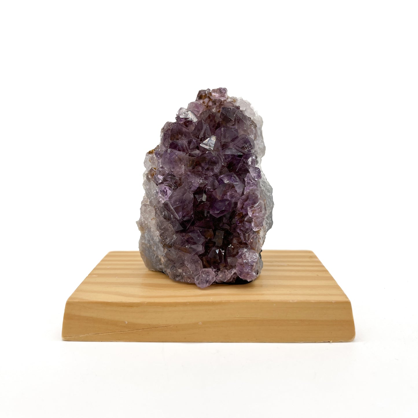 Amethyst Crystal Wood Stand
