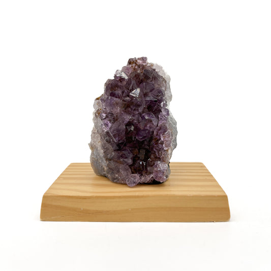 Amethyst Crystal Wood Stand