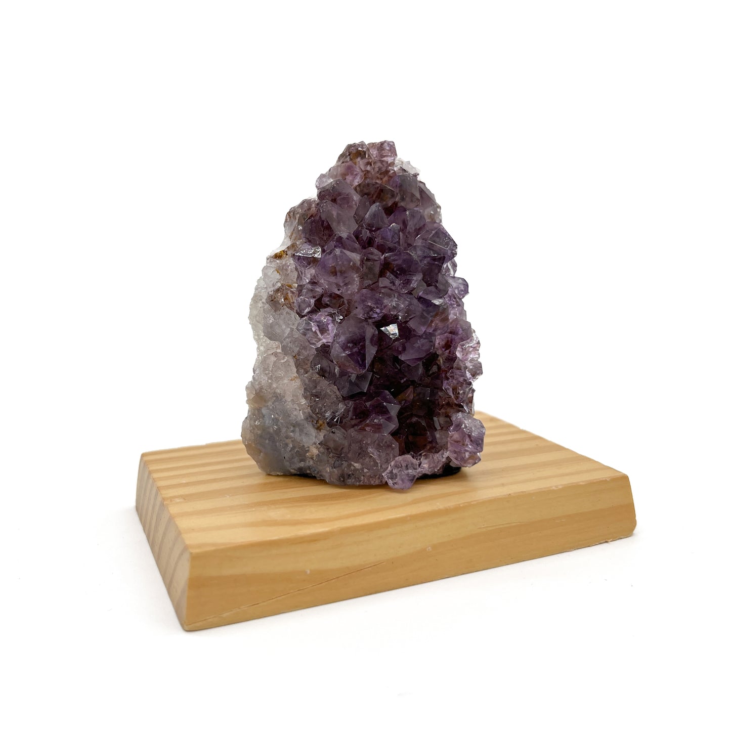 Amethyst Crystal Wood Stand