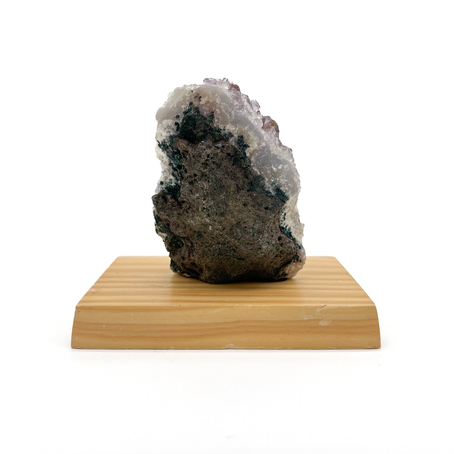 Amethyst Crystal Wood Stand