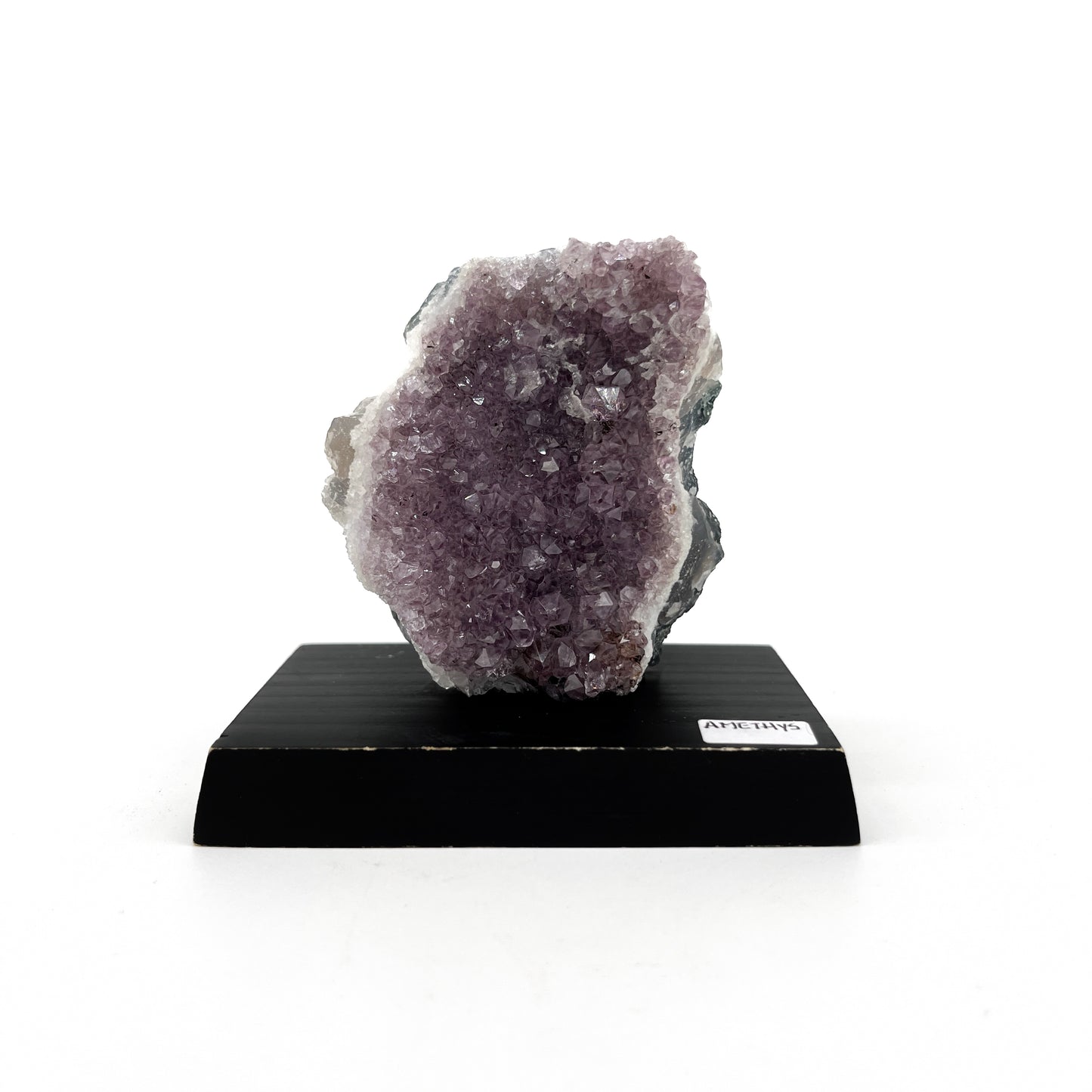 Amethyst Crystal Wood Base