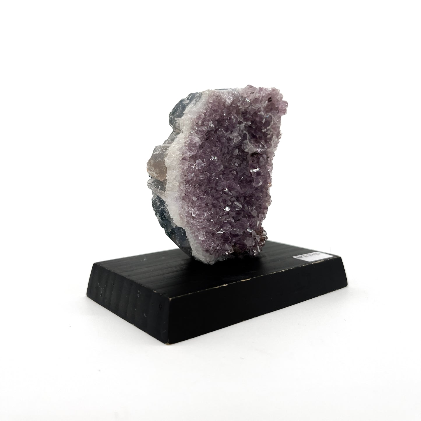 Amethyst Crystal Wood Base