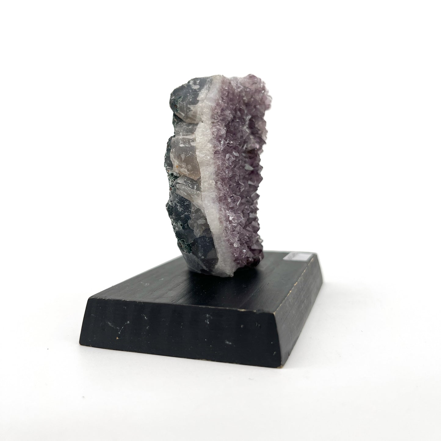 Amethyst Crystal Wood Base