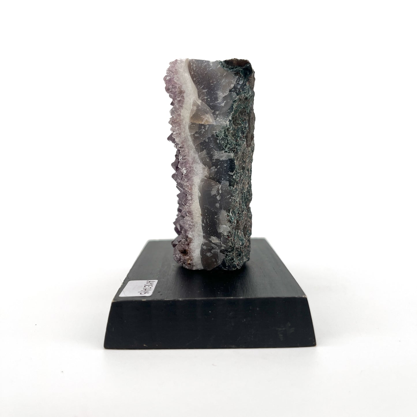 Amethyst Crystal Wood Base