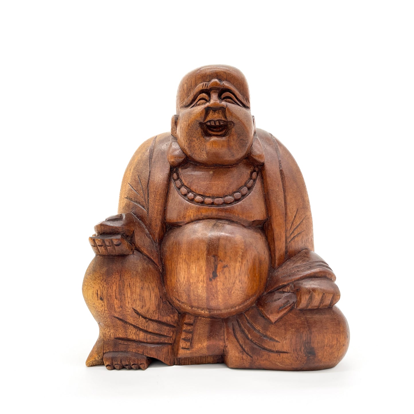 Happy Buddha Wood Statue