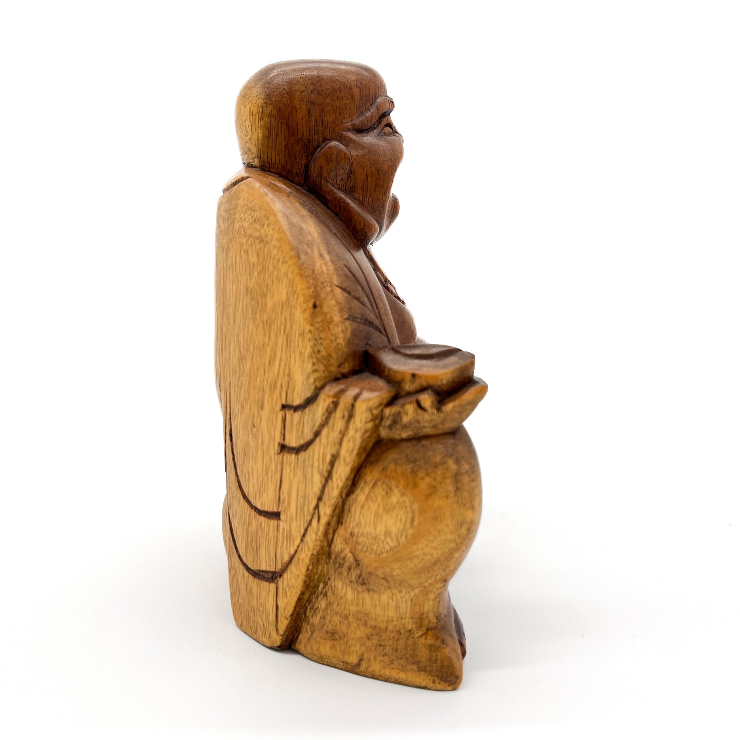 Happy Buddha Wood Statue