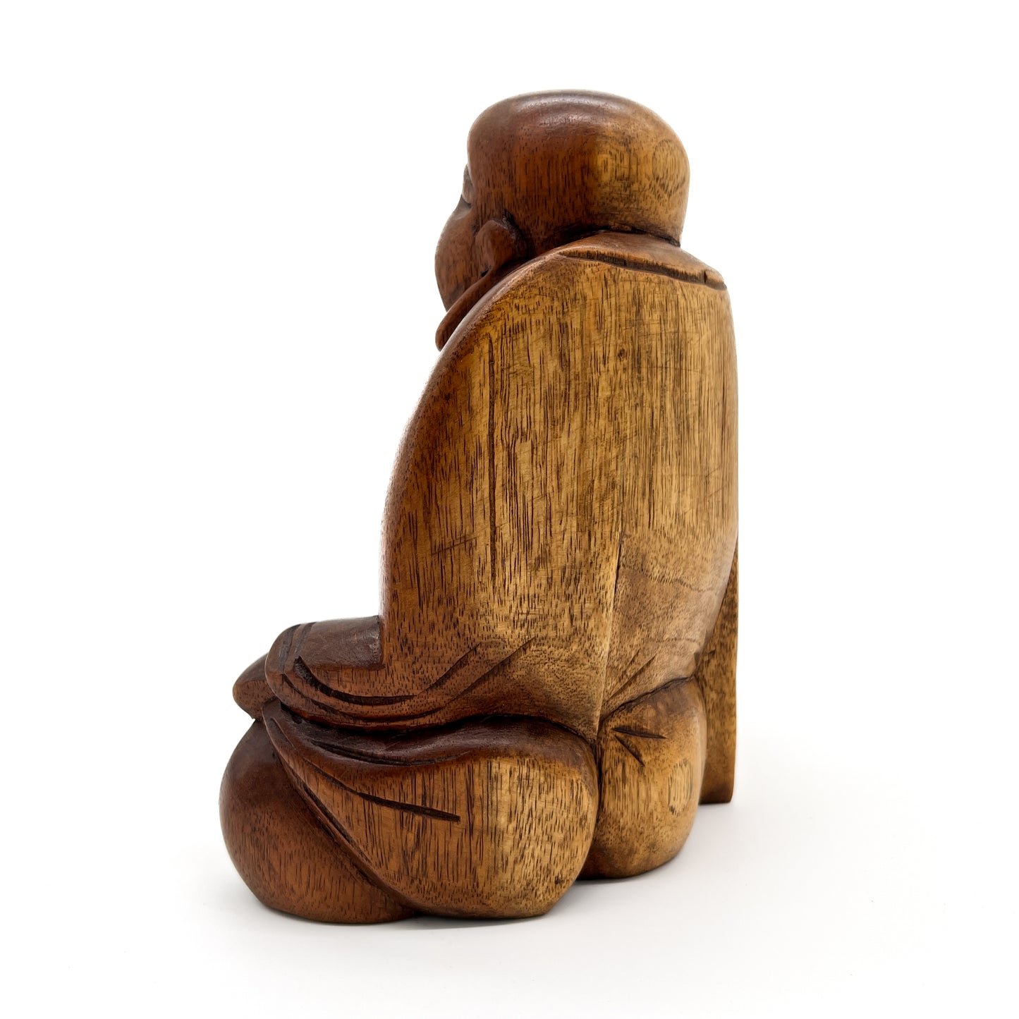 Happy Buddha Wood Statue