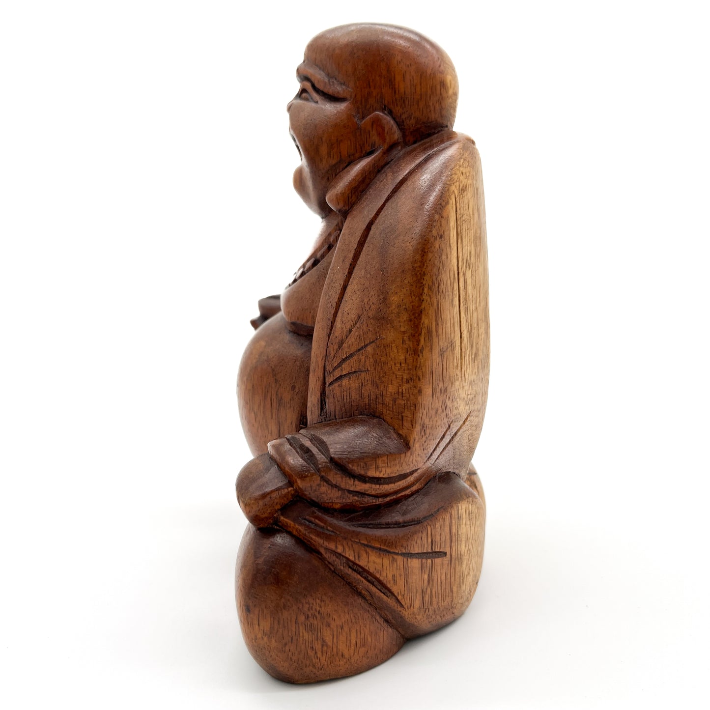 Happy Buddha Wood Statue