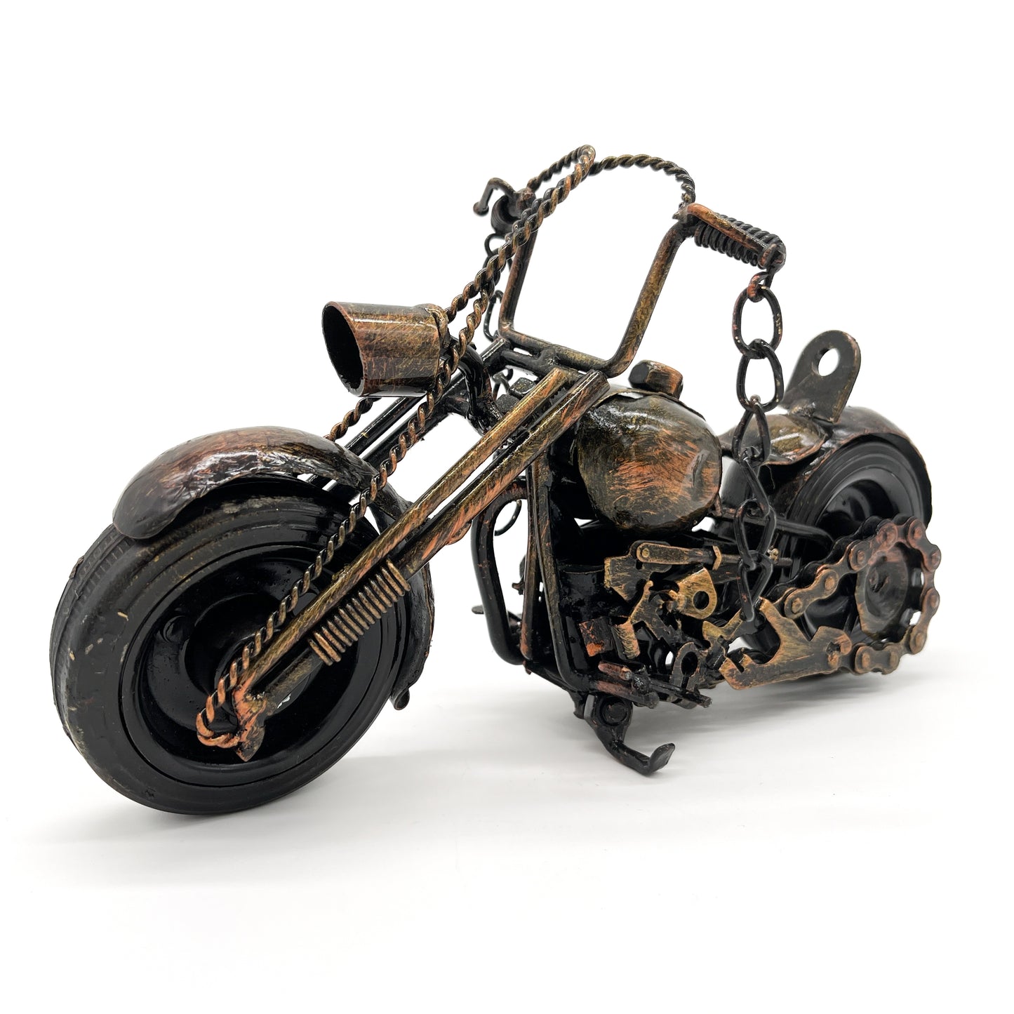 Rustic Metal Motorcycle Sculpture 1