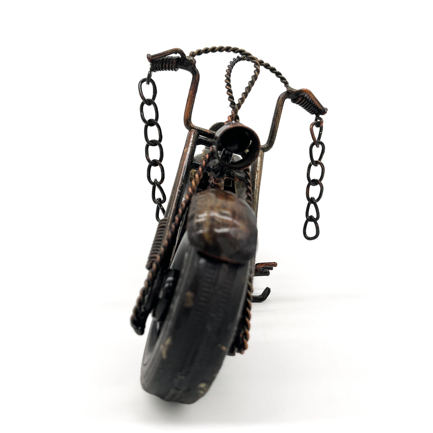 Rustic Metal Motorcycle Sculpture 1