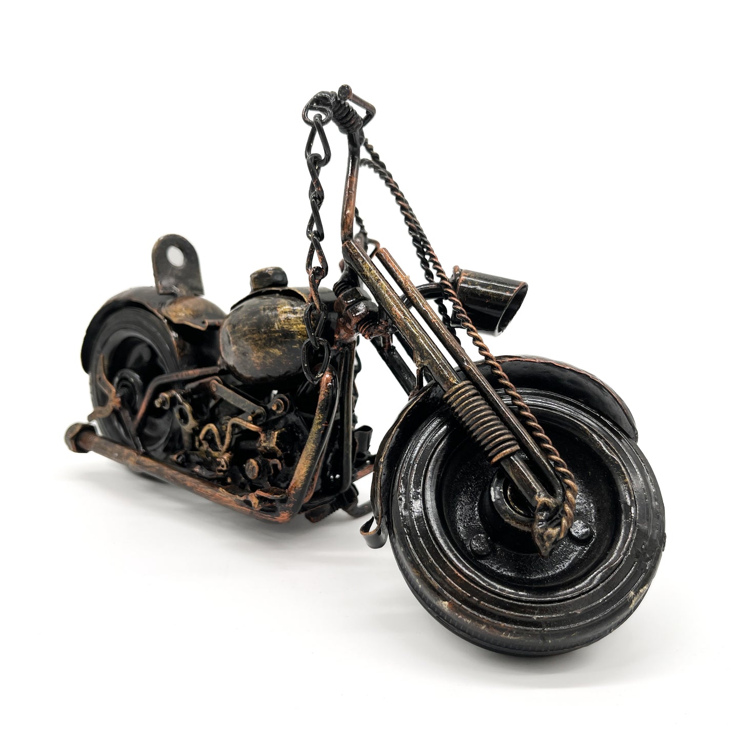 Rustic Metal Motorcycle Sculpture 1