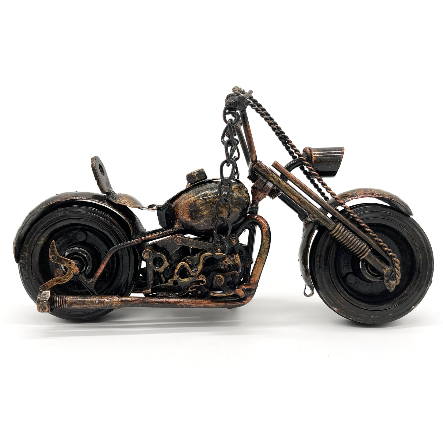 Rustic Metal Motorcycle Sculpture 1