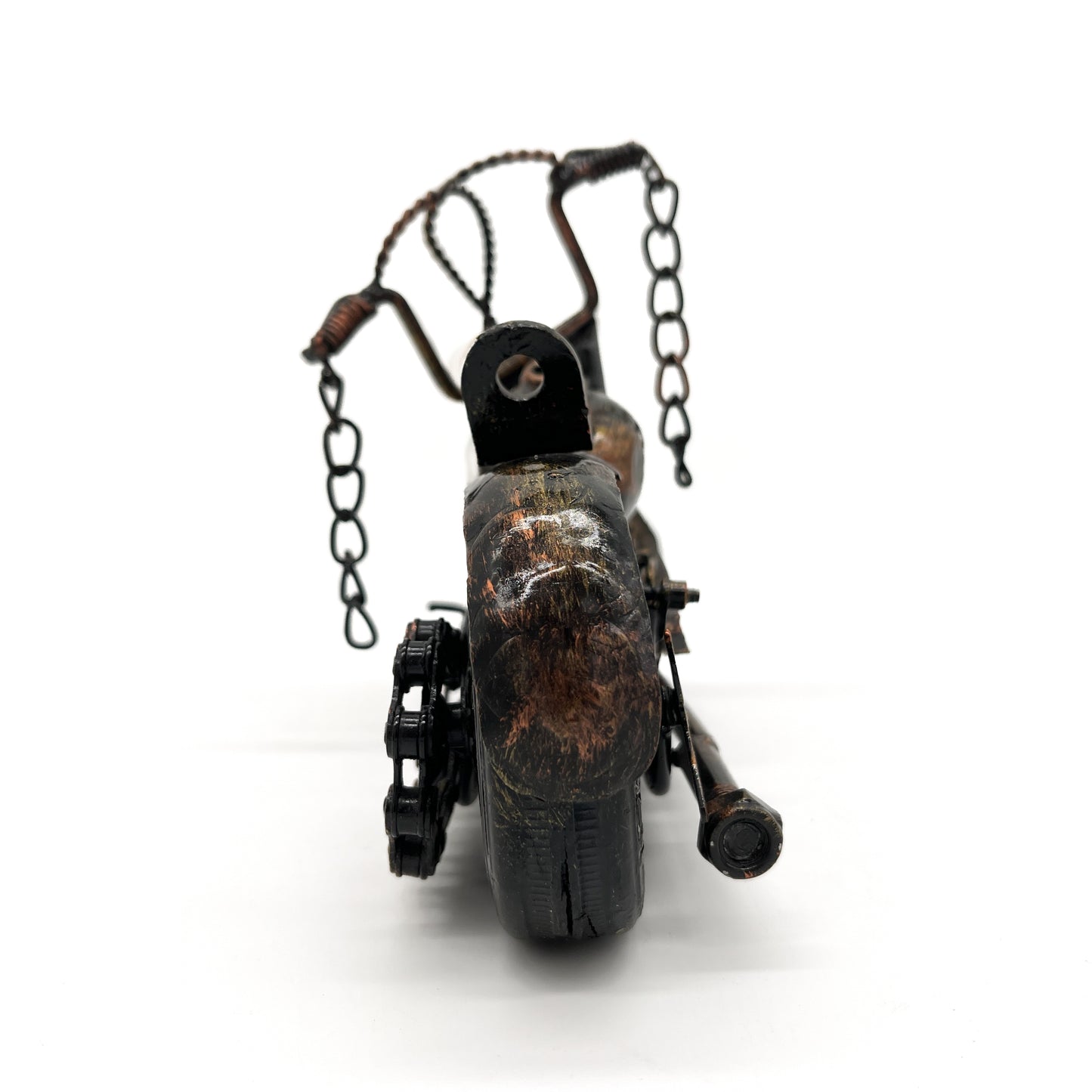 Rustic Metal Motorcycle Sculpture 1
