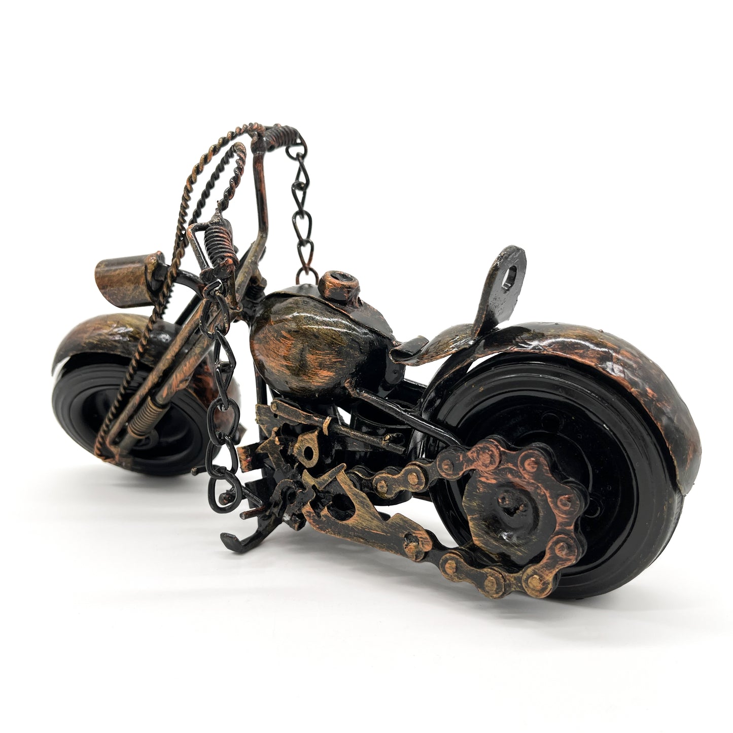 Rustic Metal Motorcycle Sculpture 1