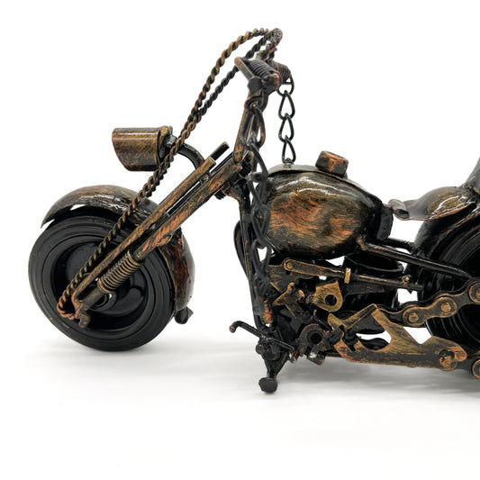 Rustic Metal Motorcycle Sculpture 1