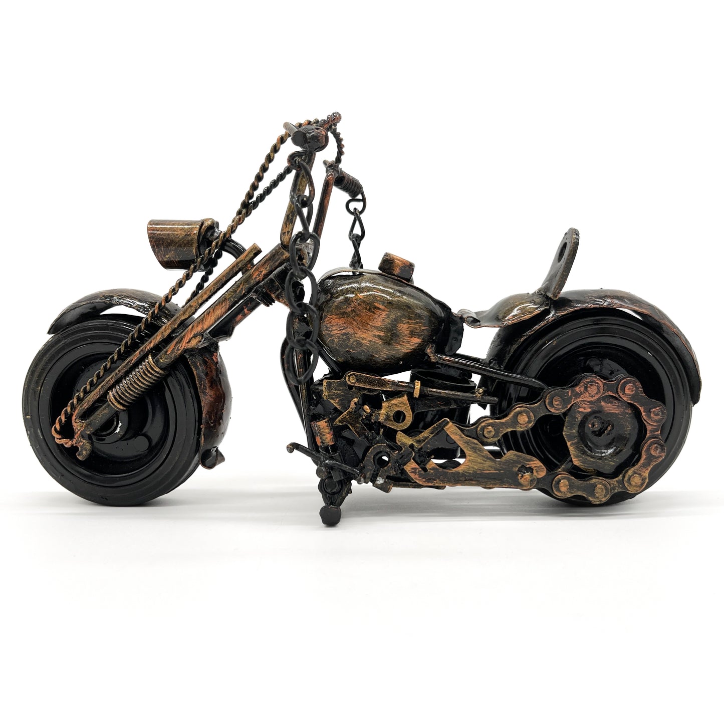 Rustic Metal Motorcycle Sculpture 1