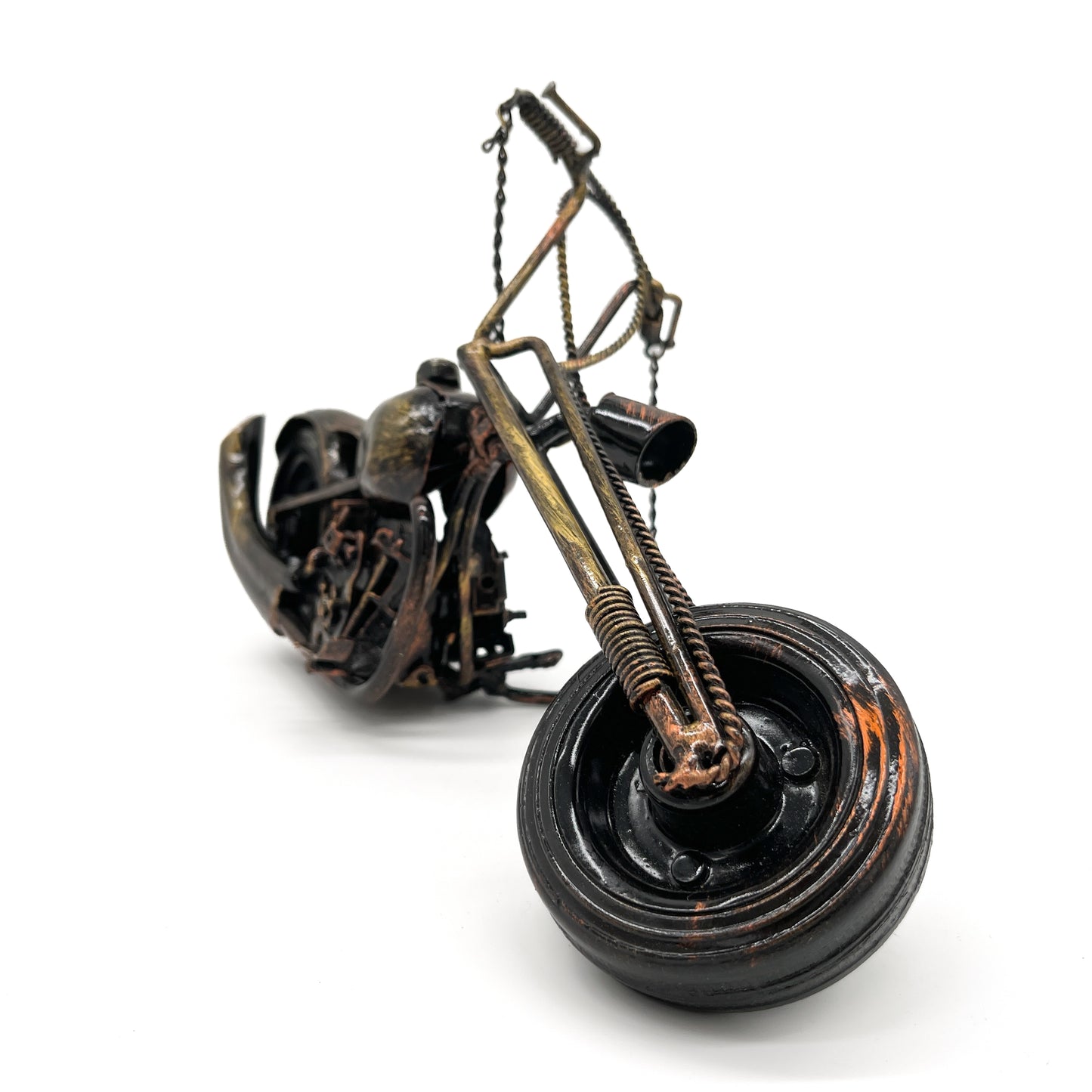 Rustic Metal Motorcycle Sculpture 2