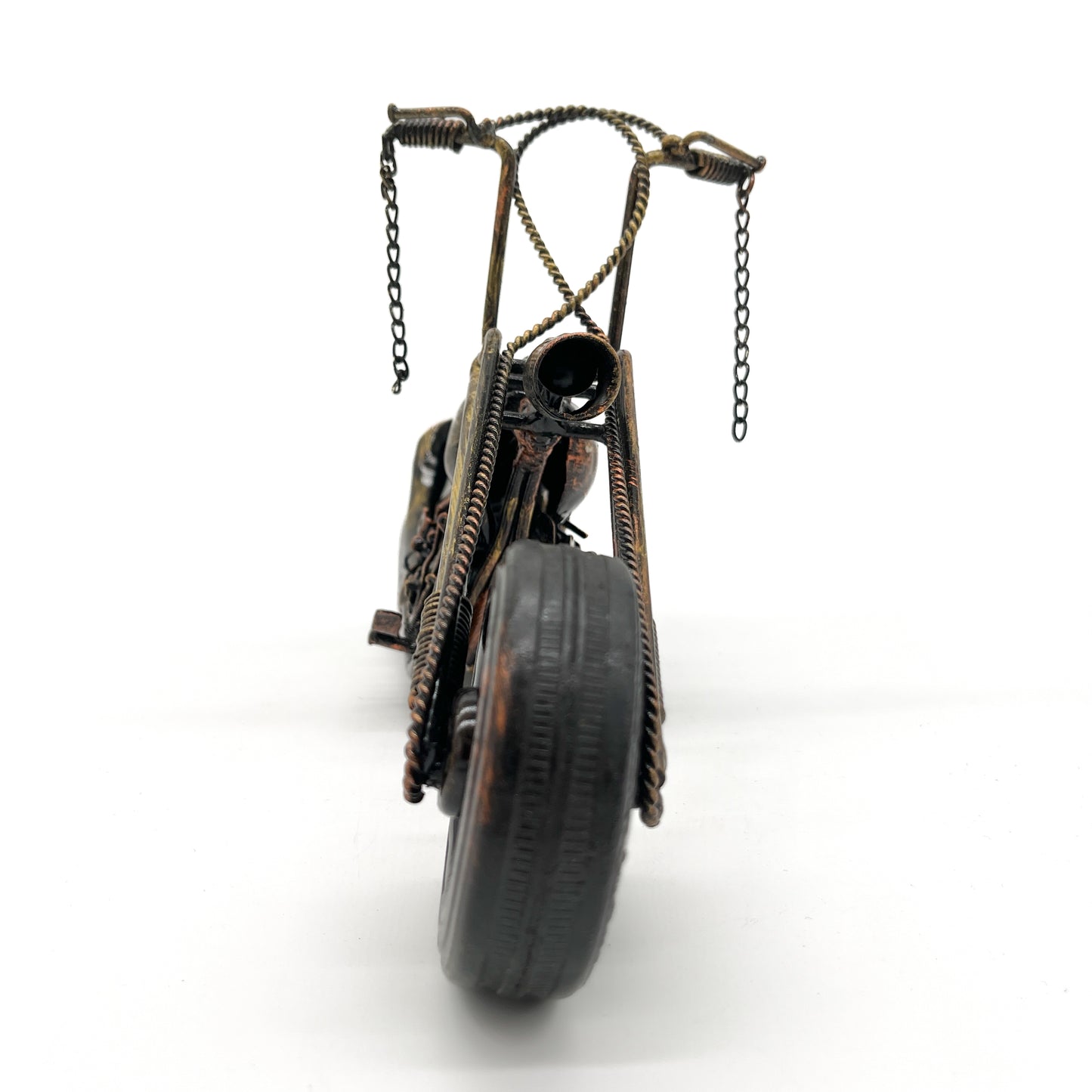 Rustic Metal Motorcycle Sculpture 2