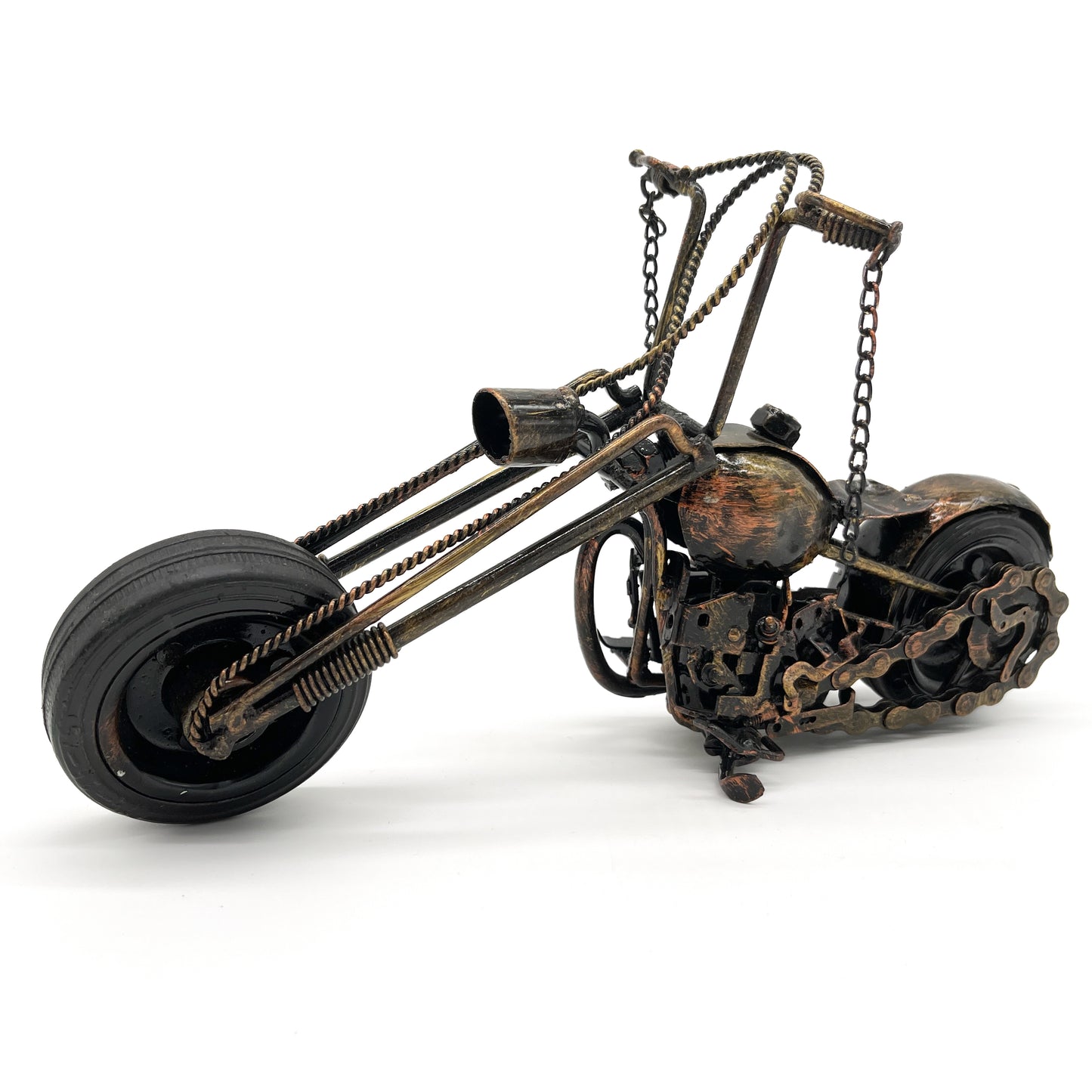 Rustic Metal Motorcycle Sculpture 2