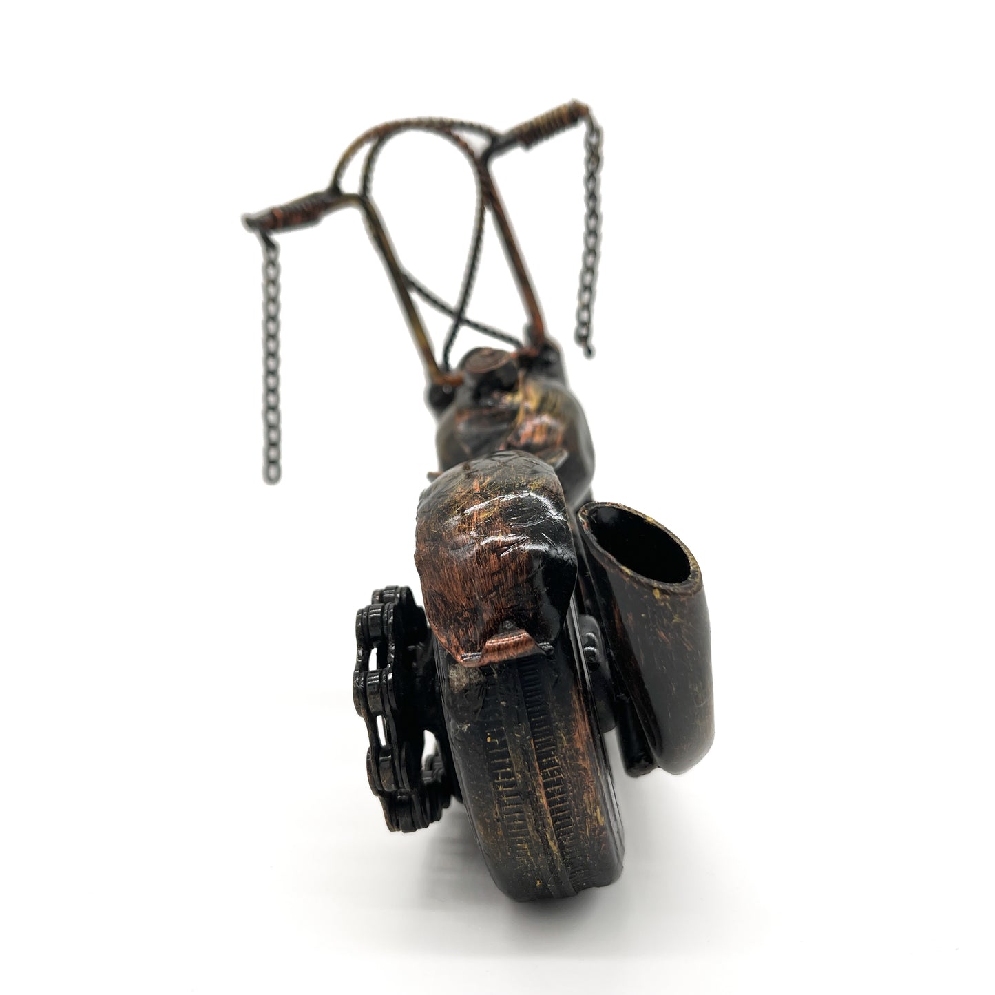 Rustic Metal Motorcycle Sculpture 2