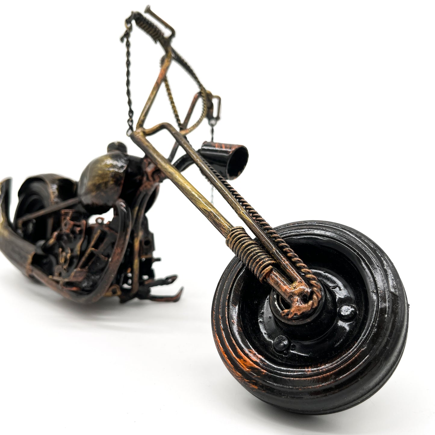 Rustic Metal Motorcycle Sculpture 2