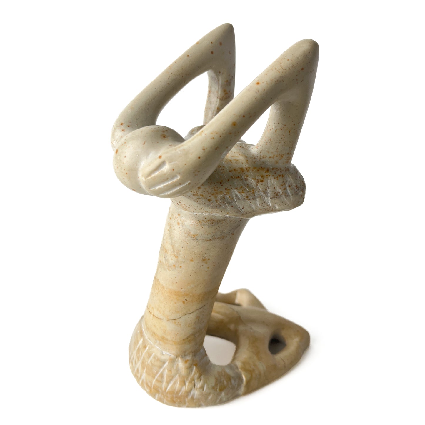 African Soapstone Yoga Sculpture