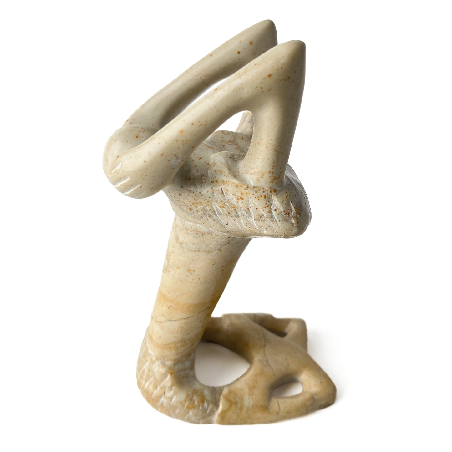African Soapstone Yoga Sculpture