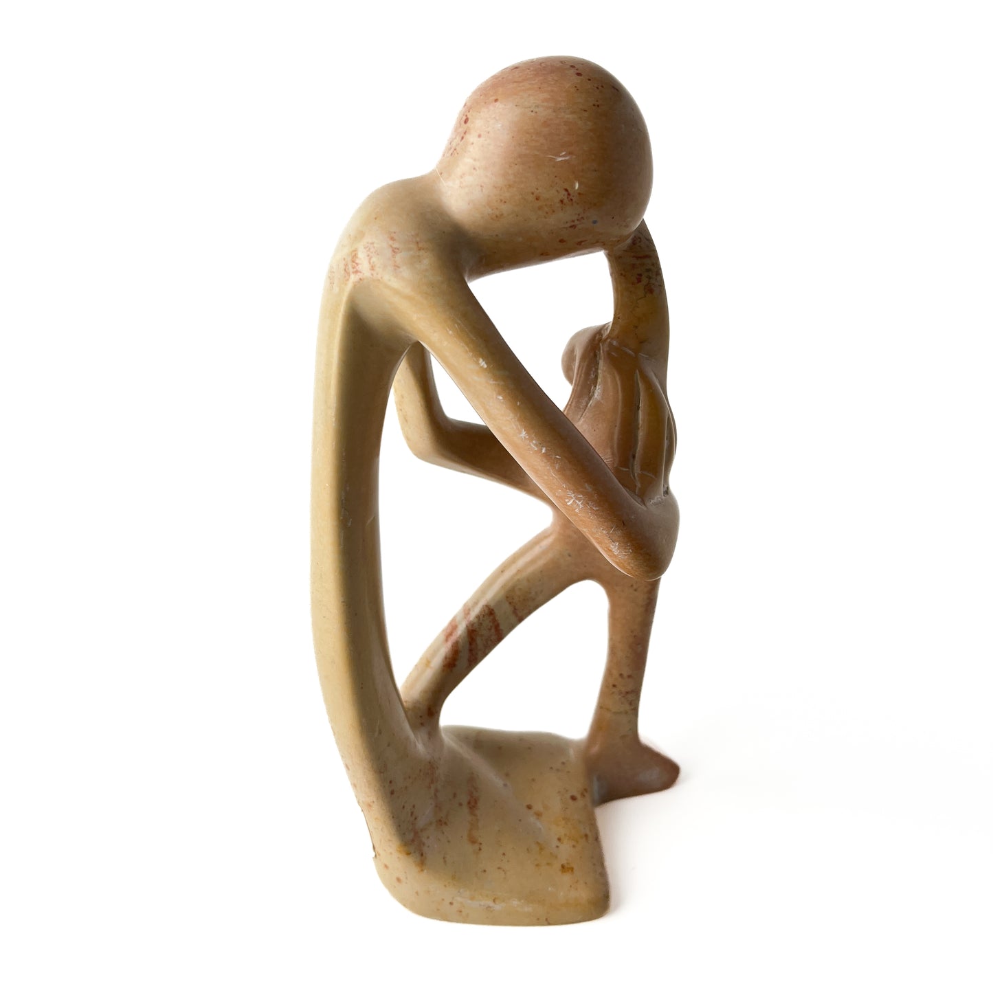 African Soapstone Mother and Child Sculpture