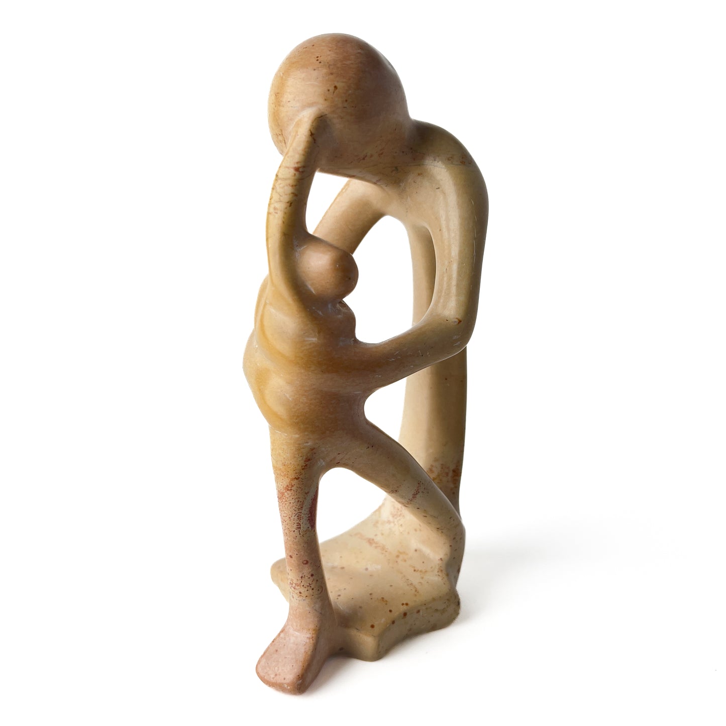 African Soapstone Mother and Child Sculpture