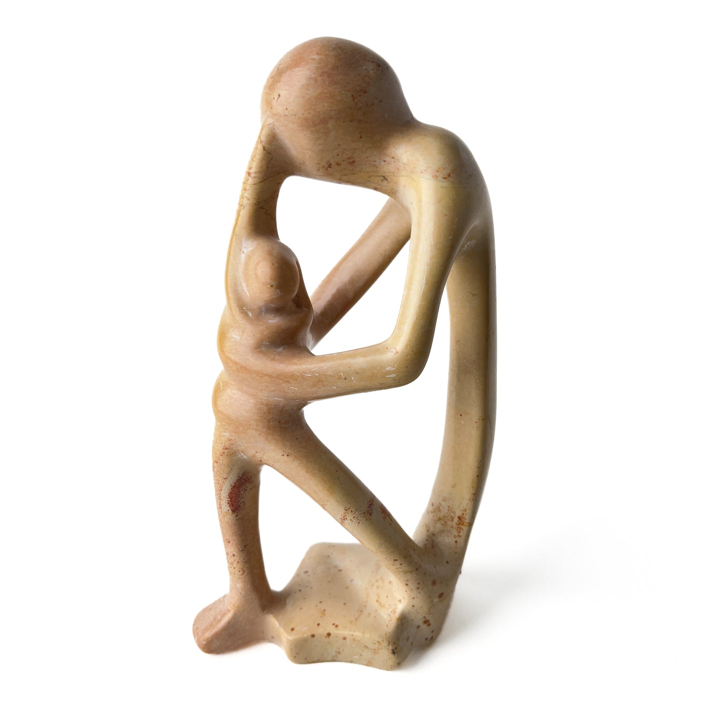 African Soapstone Mother and Child Sculpture